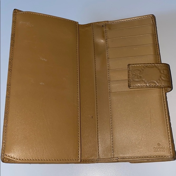 Auth Gucci “Guccissima” Long Leather Wallet Tan - Picture 7 of 10